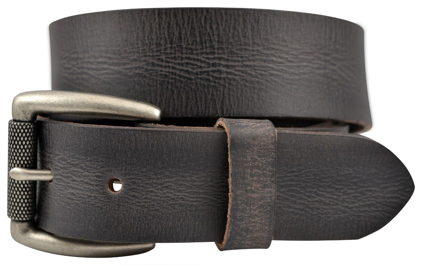 Vintage Full Grain Buffalo Solid Leather Belt - Black - TBS4060-001