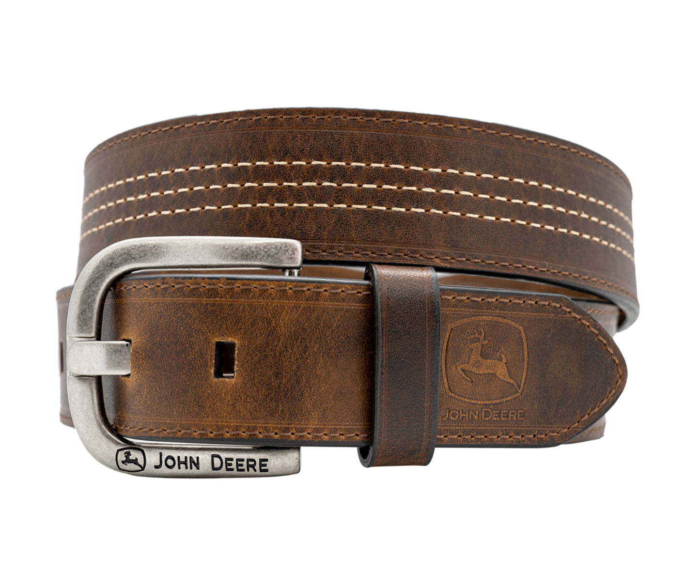 John Deere Oil Tanned Genuine Leather Belt - Brown - 4503500-200