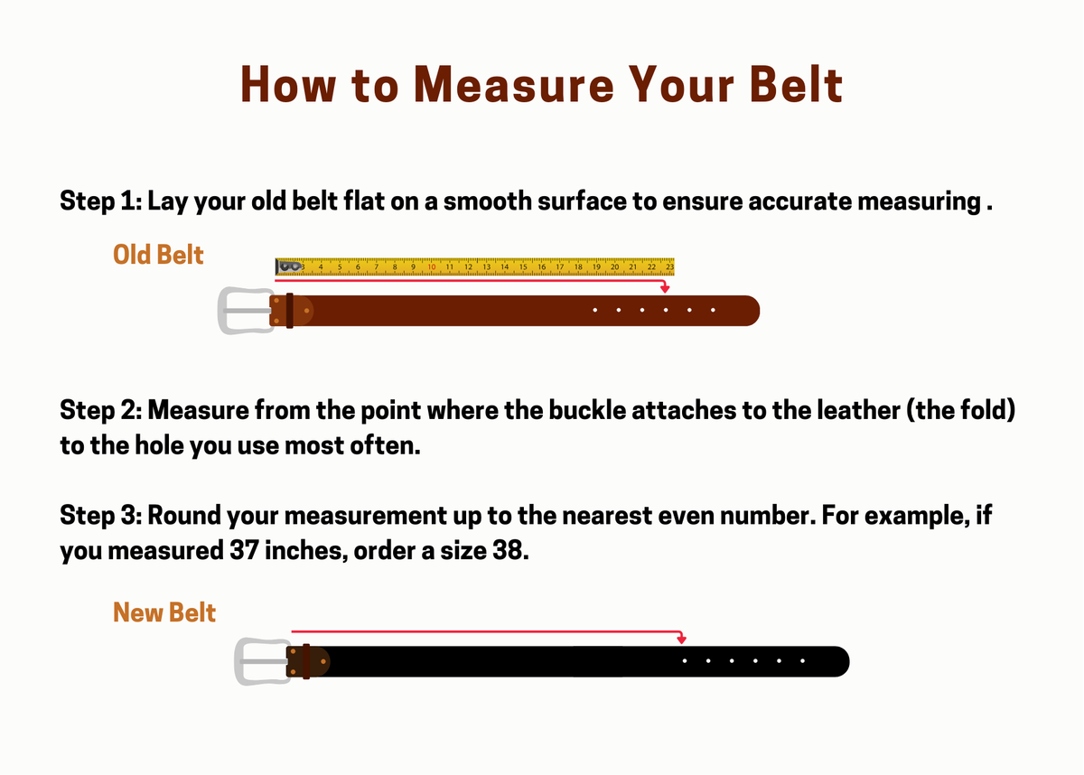 Measure your belt size guide