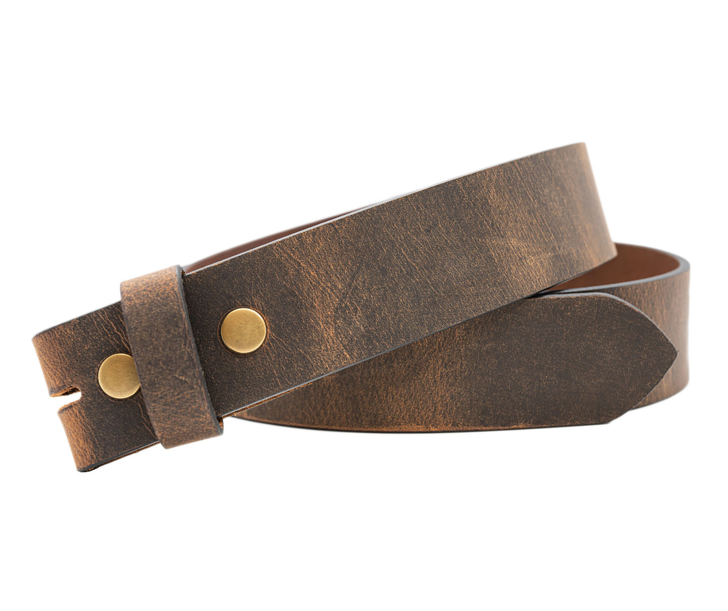 Full Grain Crazy Horse Leather Belt  - Brown