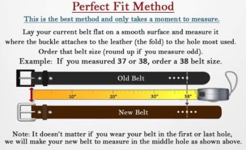 Buffalo Smooth Leather Dress Belts - Black, Brown, or Tan