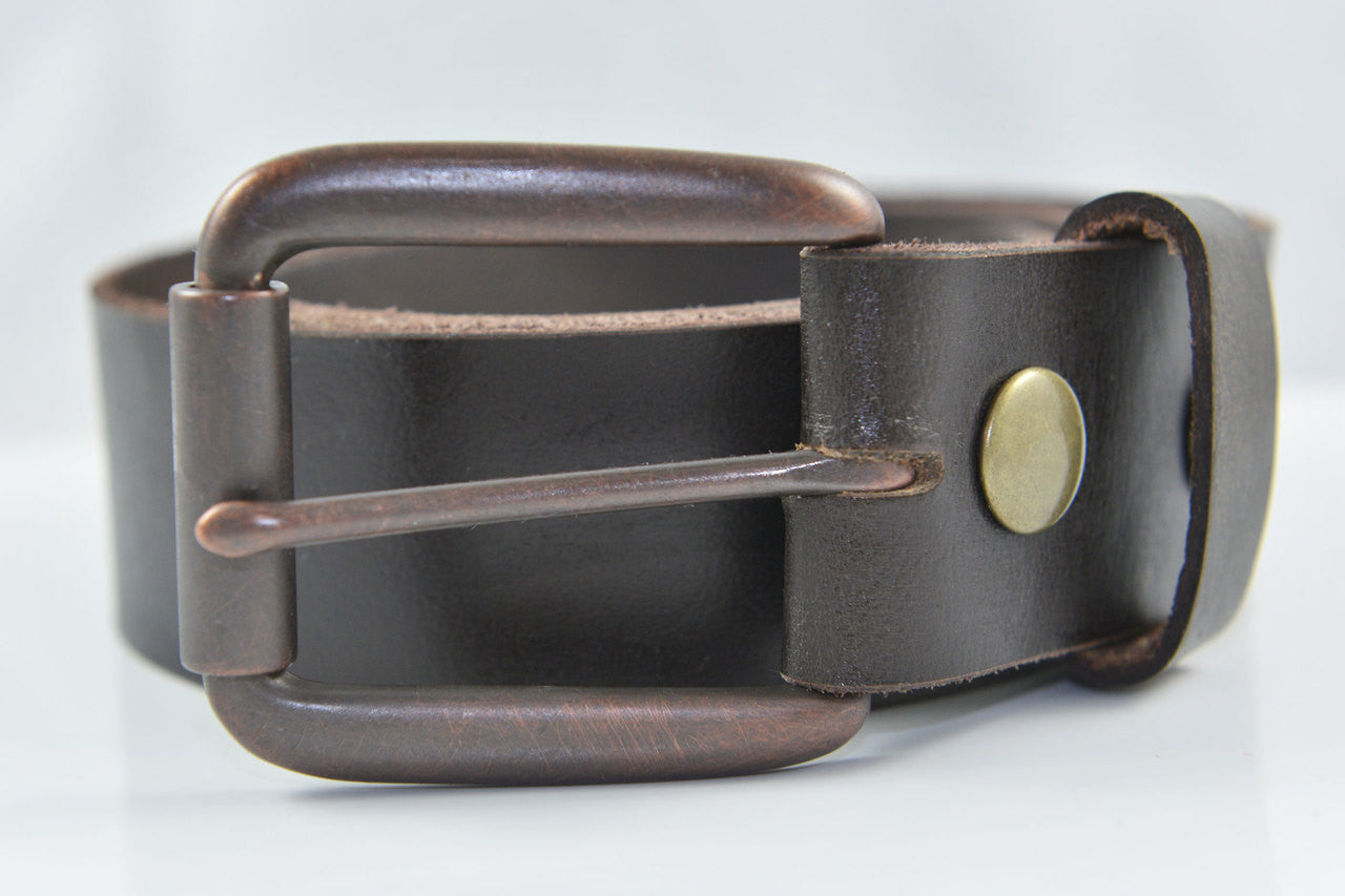 Full Grain Solid Cowhide Leather Belt - Brown - TBS3202-200