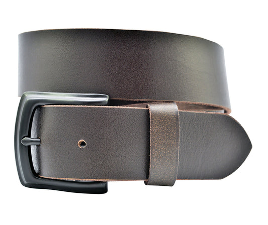 Full Grain Solid Cowhide Leather Belt - Brown - TBS3600-200