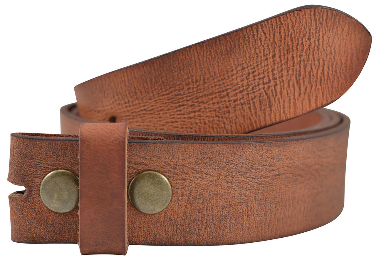 Vintage Full Grain Buffalo Leather Belt - Cognac (Tan) - TBS4210-250