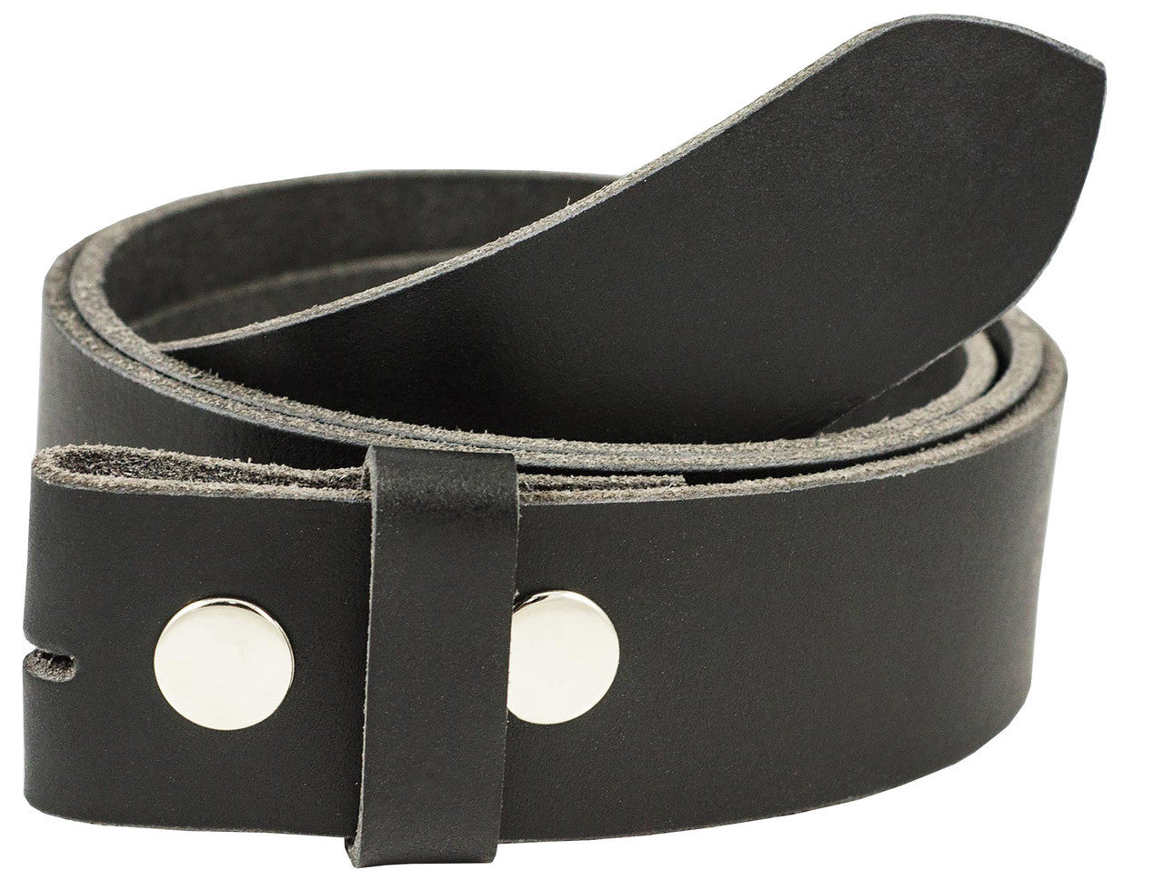 Full Grain Buffalo Solid Leather Belt Strap - Black - TBS5500-001