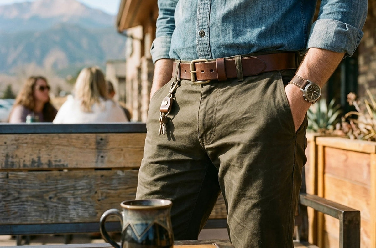 1.5" Brown Harness Leather Belt – 13–14oz Extra Thick Full Grain - TheBeltShoppe.com