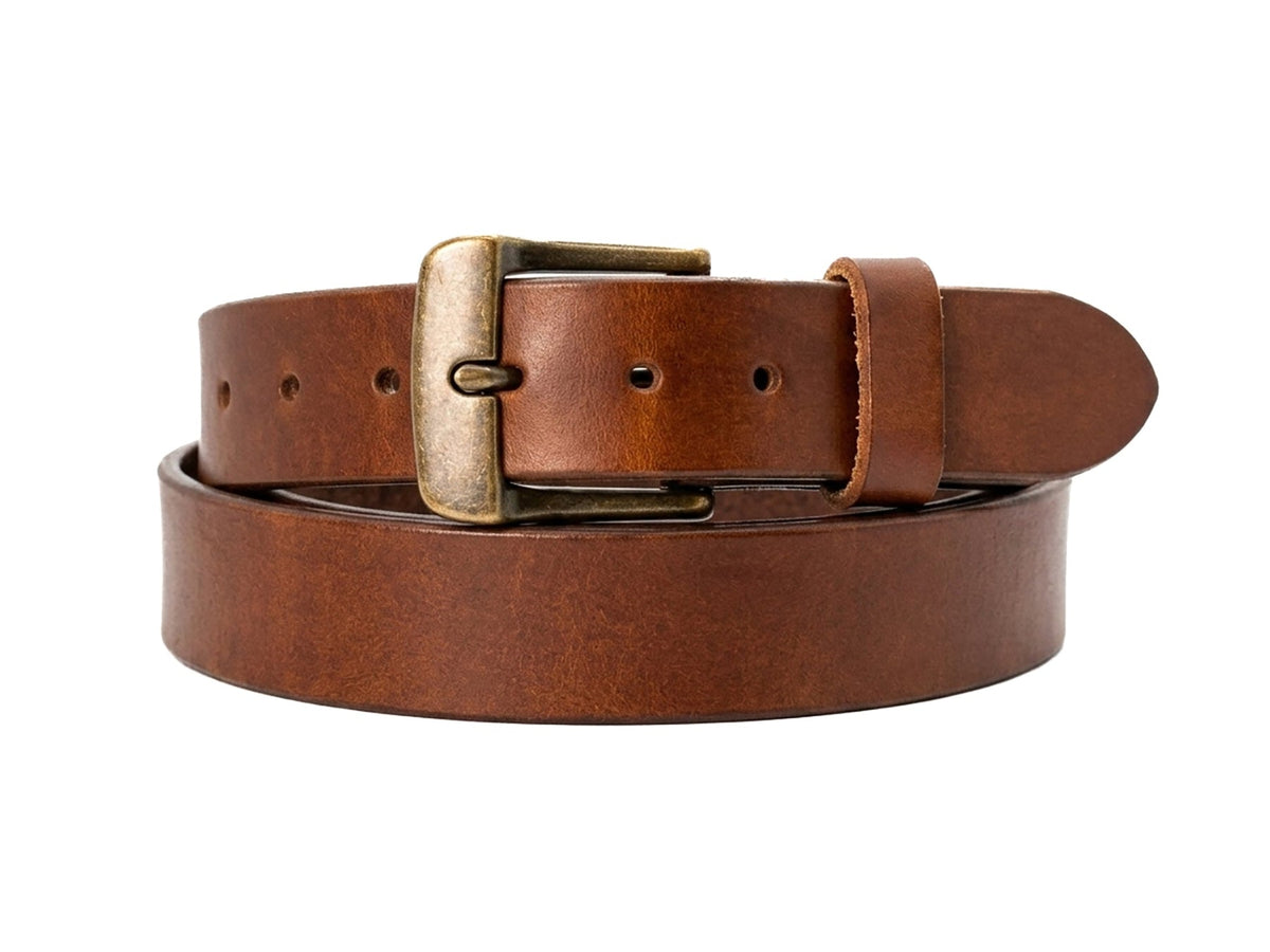 1.5" Brown Harness Leather Belt – 13–14oz Extra Thick Full Grain - TheBeltShoppe.com