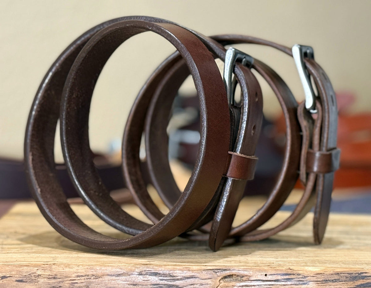 1.5" Brown Harness Leather Belt – 13–14oz Extra Thick Full Grain - TheBeltShoppe.com