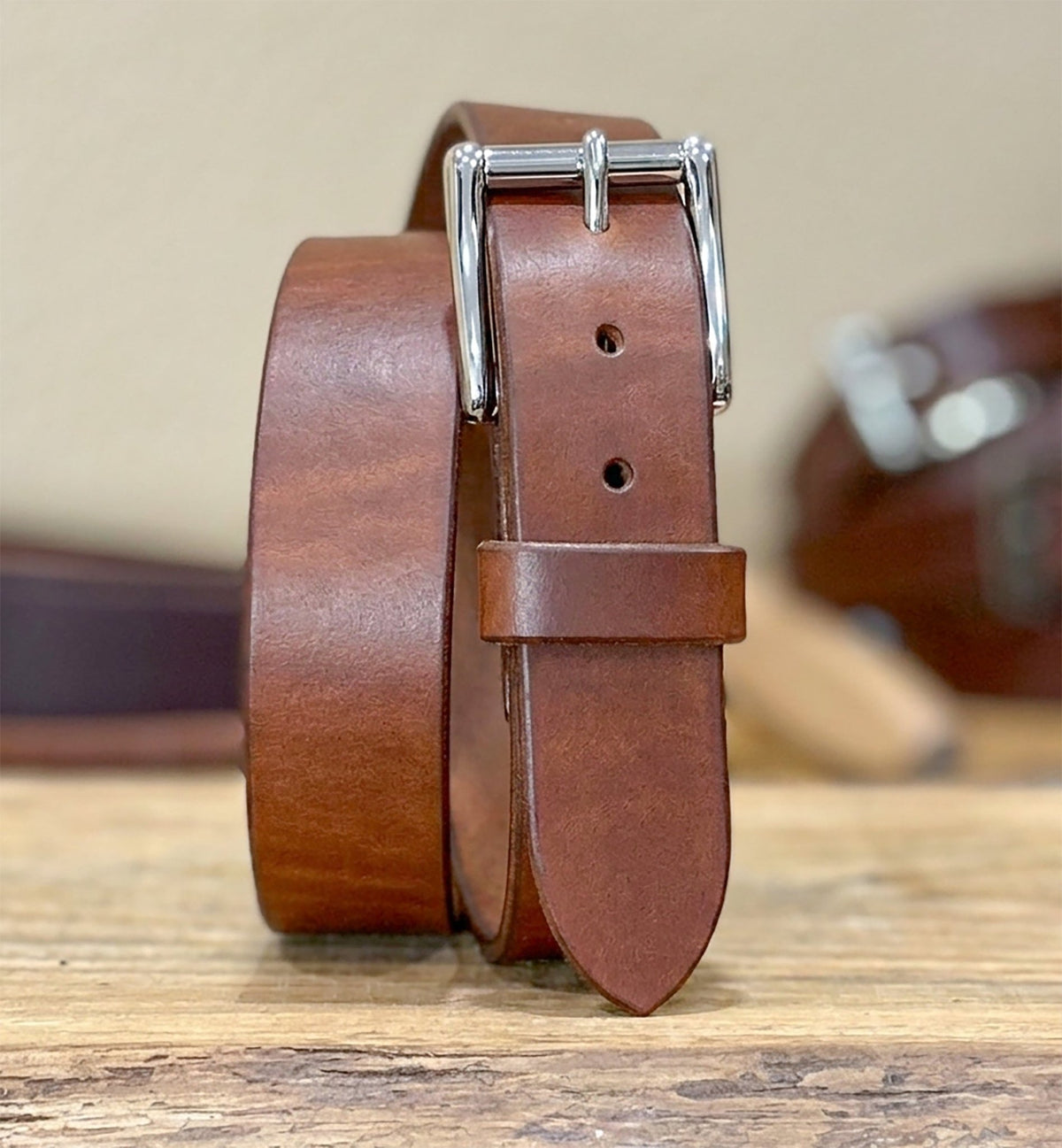 1.5" Russet Harness Leather Belt – 13–14oz Extra Thick Full Grain - TheBeltShoppe.com
