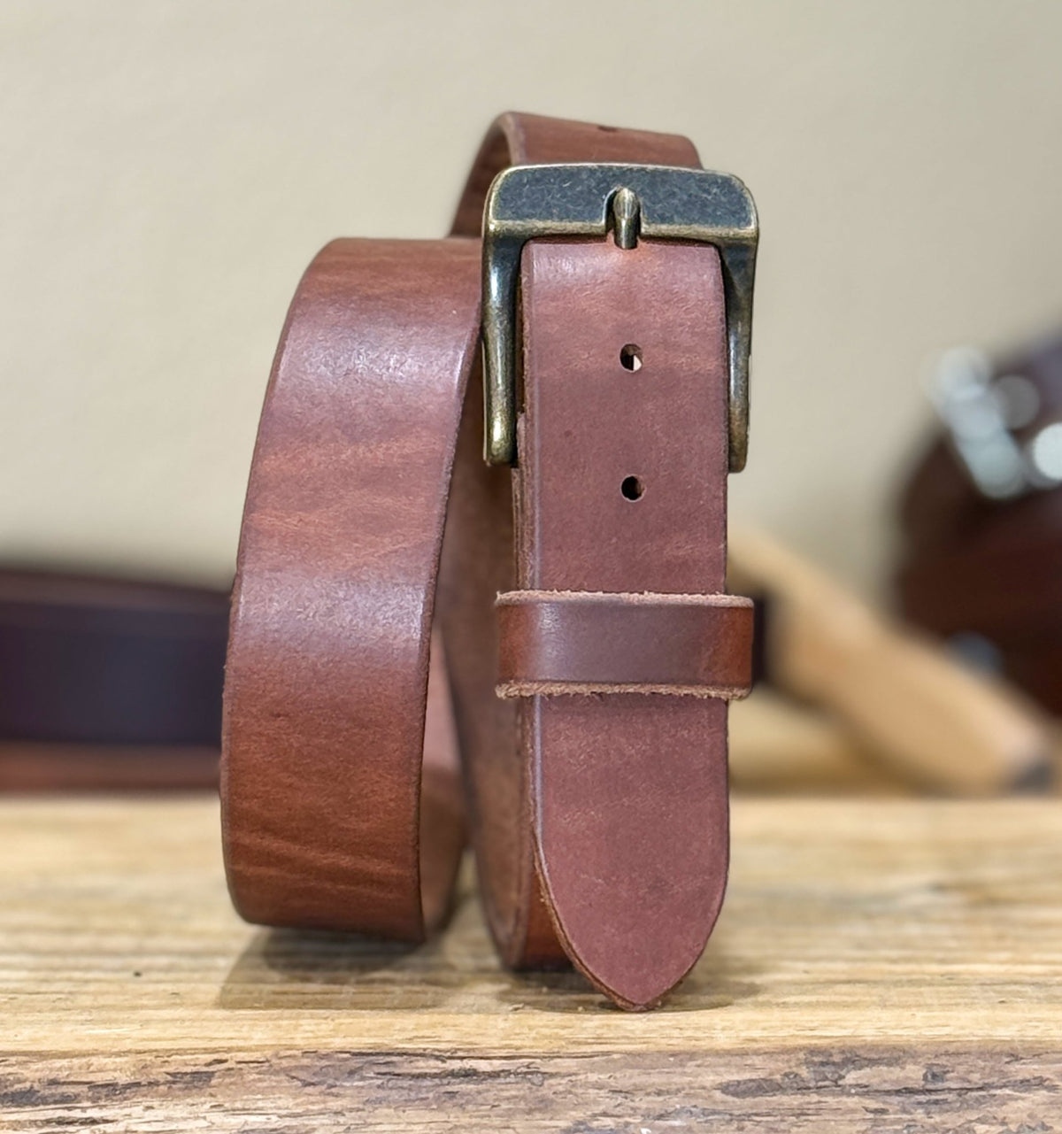 1.5" Russet Harness Leather Belt – 13–14oz Extra Thick Full Grain - TheBeltShoppe.com