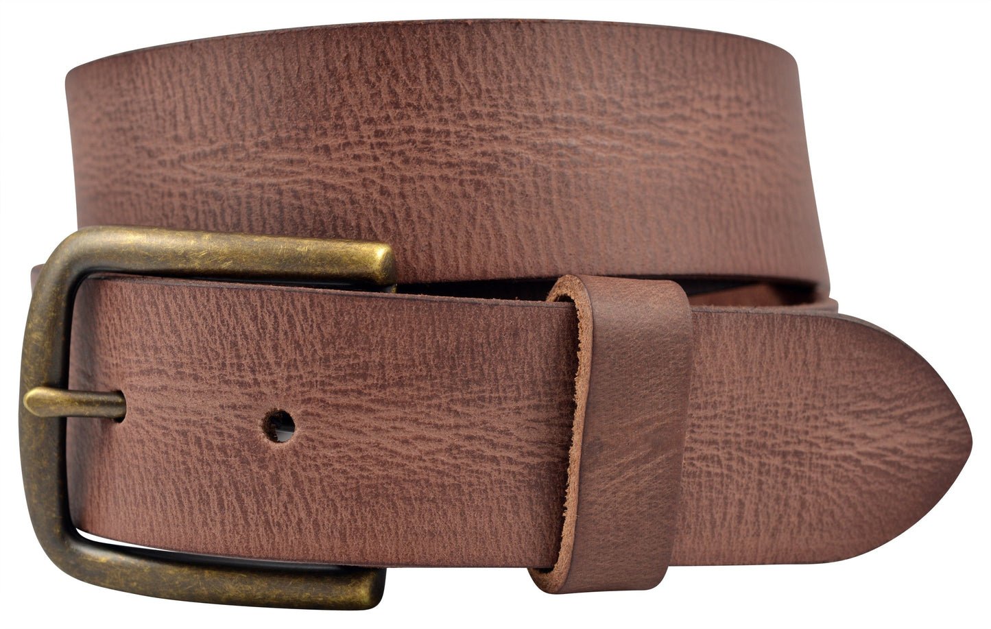 Vintage Full Grain Buffalo Leather Belt - Brown - TBS4120-200
