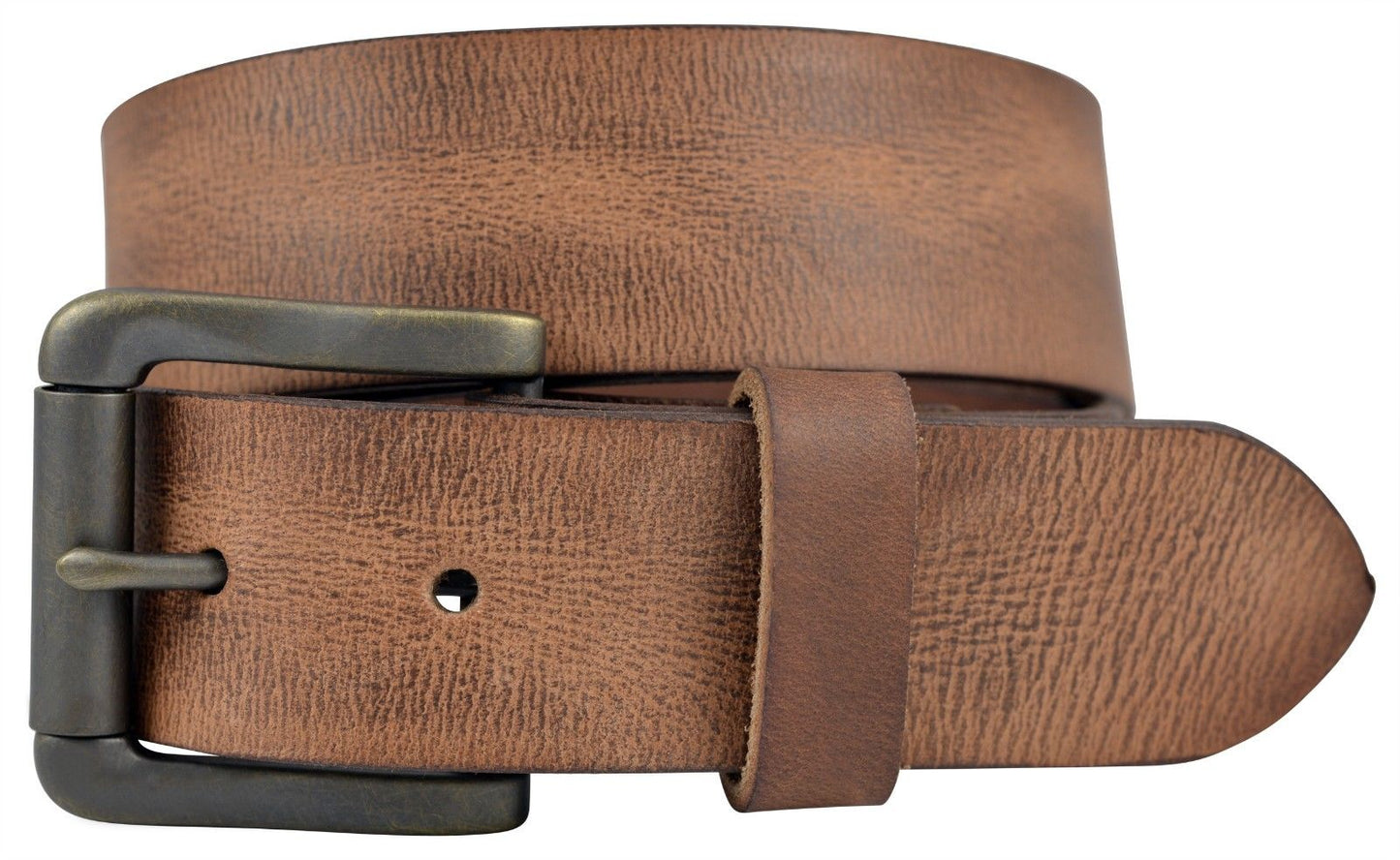 Vintage Full Grain Buffalo Leather Belt - Tan- TBS4235-250