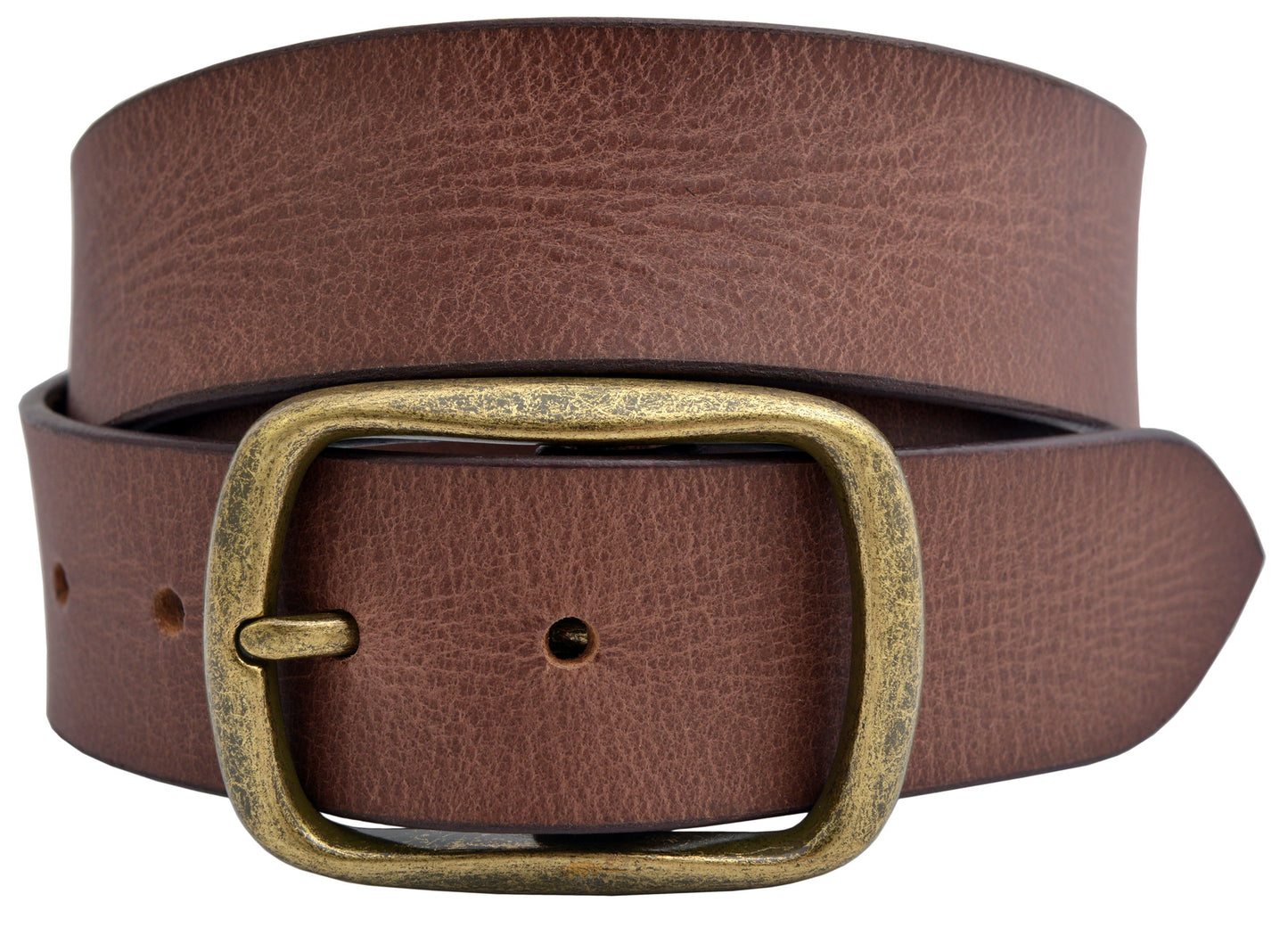 Vintage Full Grain Buffalo Leather Belt - Brown - TBS4135-200