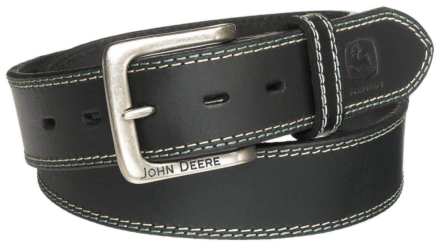 John Deere Buffalo Bridle Leather Belt - Black - 4509500-001