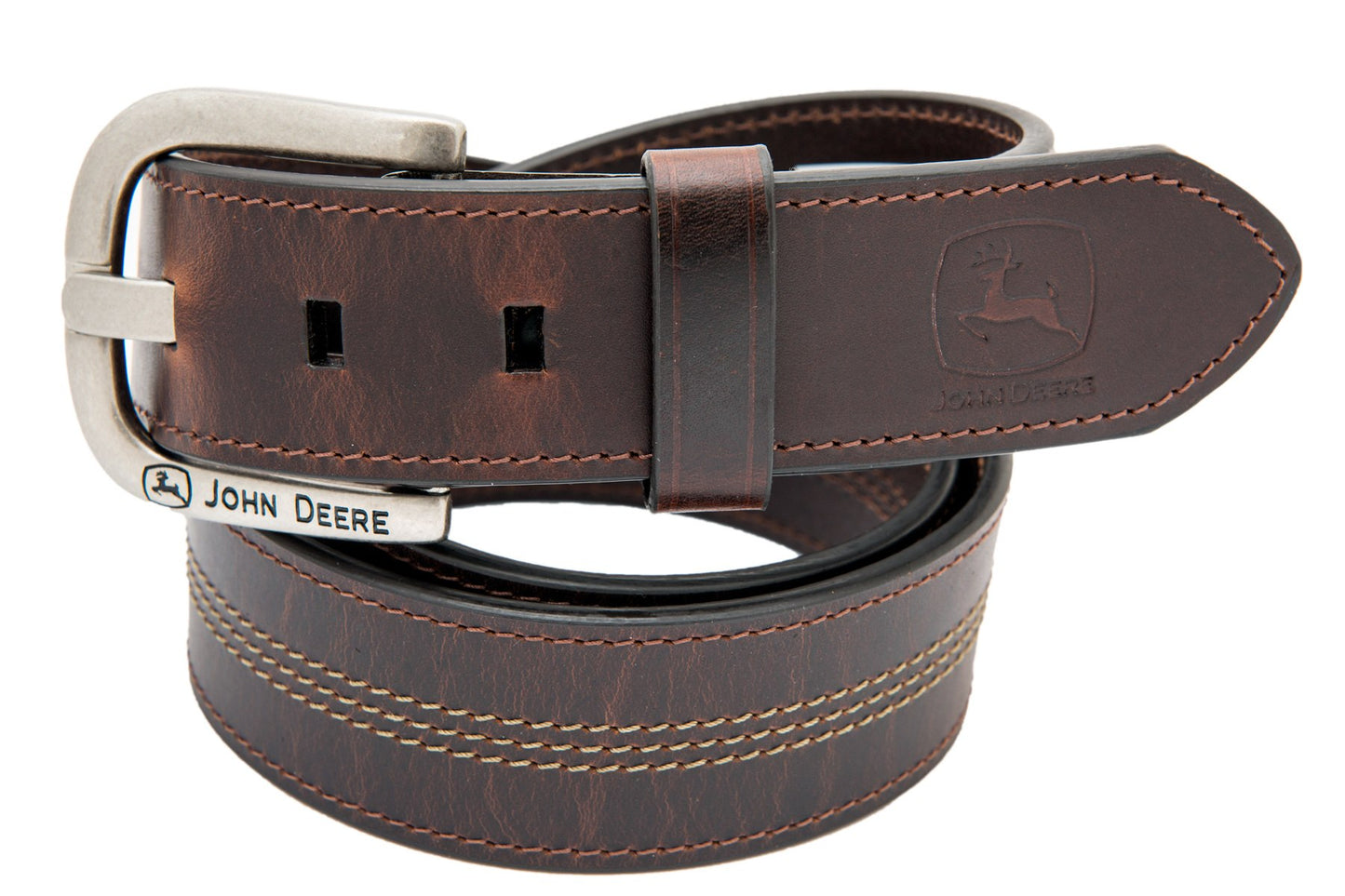 John Deere Oil Tanned Genuine Leather Belt - Brown - 4503500-200