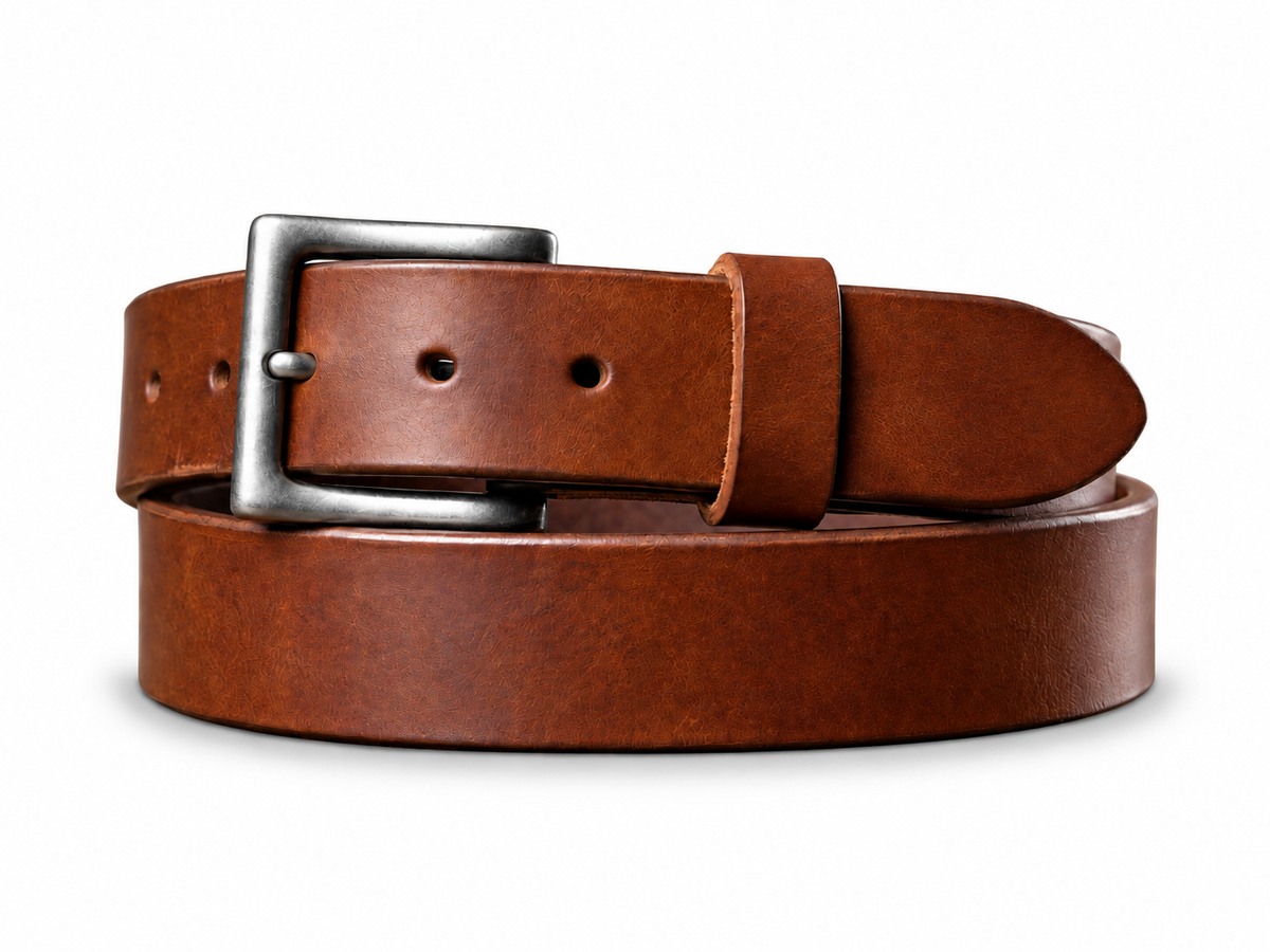Brown Harness Leather Belt 1.5" – 13–14oz Full Grain – Made in USA