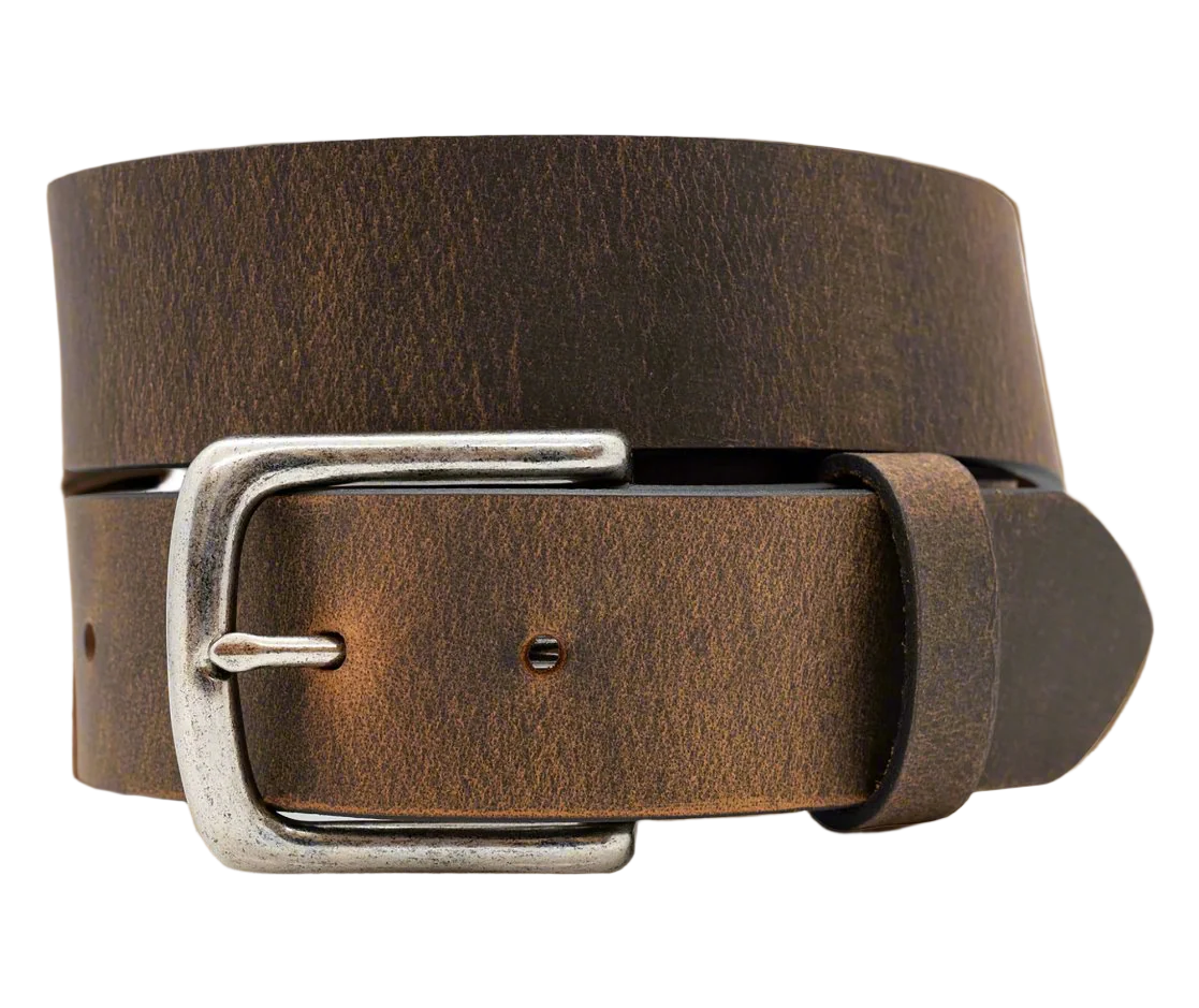 The Breckenridge: Full Grain Buffalo Leather Crazy Horse Finish Belt - 1.5"