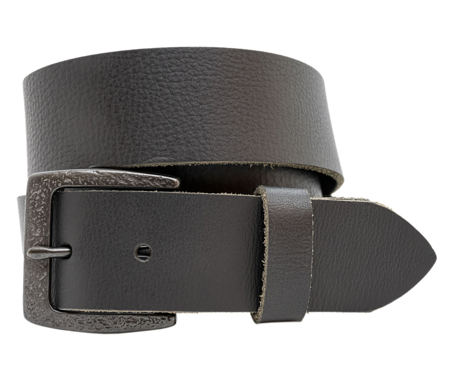 Full Grain Milled Buffalo Leather Belt - Black - TBS5505-02-001