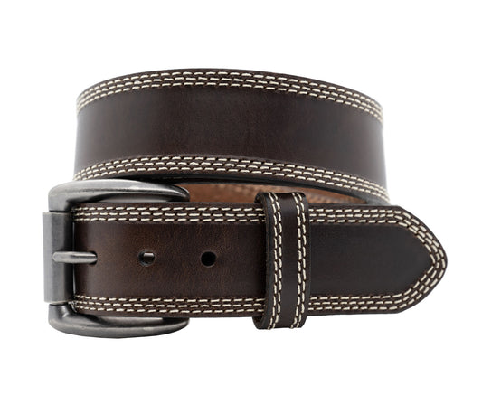John Deere Buffalo Bridle Leather Belt - Dark Brown - 4583500-204