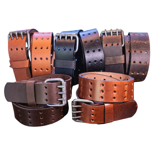 Triple prong leather belts, full grain leather belt, three prong belt, three hole belt, thick leather belt, solid leather belt, jeans belts, belts for gun holsters, belts for jeans, brown leather belt, tan leather belt, black leather belt