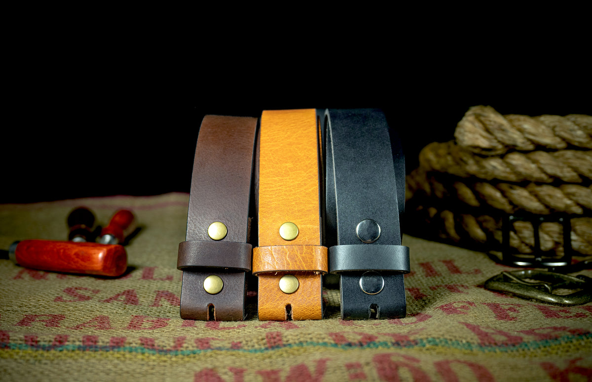 The 14'er: Oil Tanned Buffalo Leather Belt Strap - 1.5"