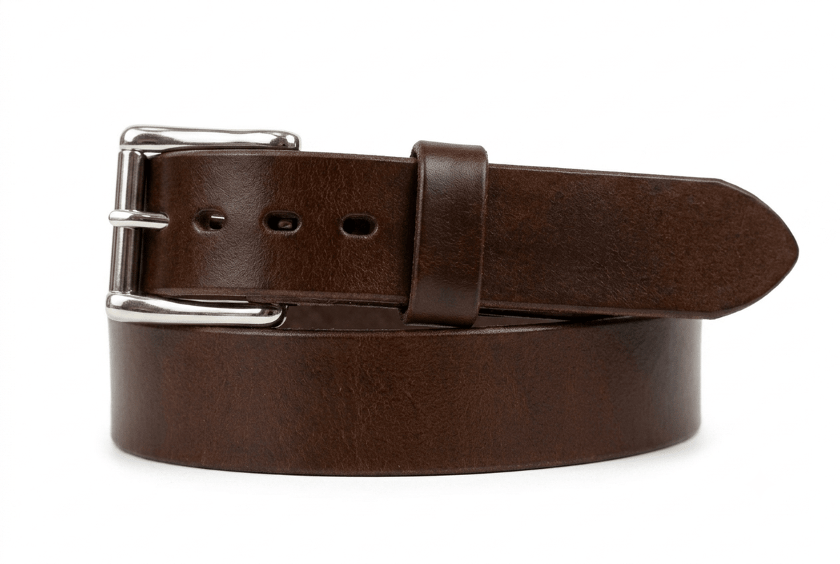 Brown Harness Leather Belt 1.5" – 13–14oz Extra Thick Full Grain - TheBeltShoppe.com