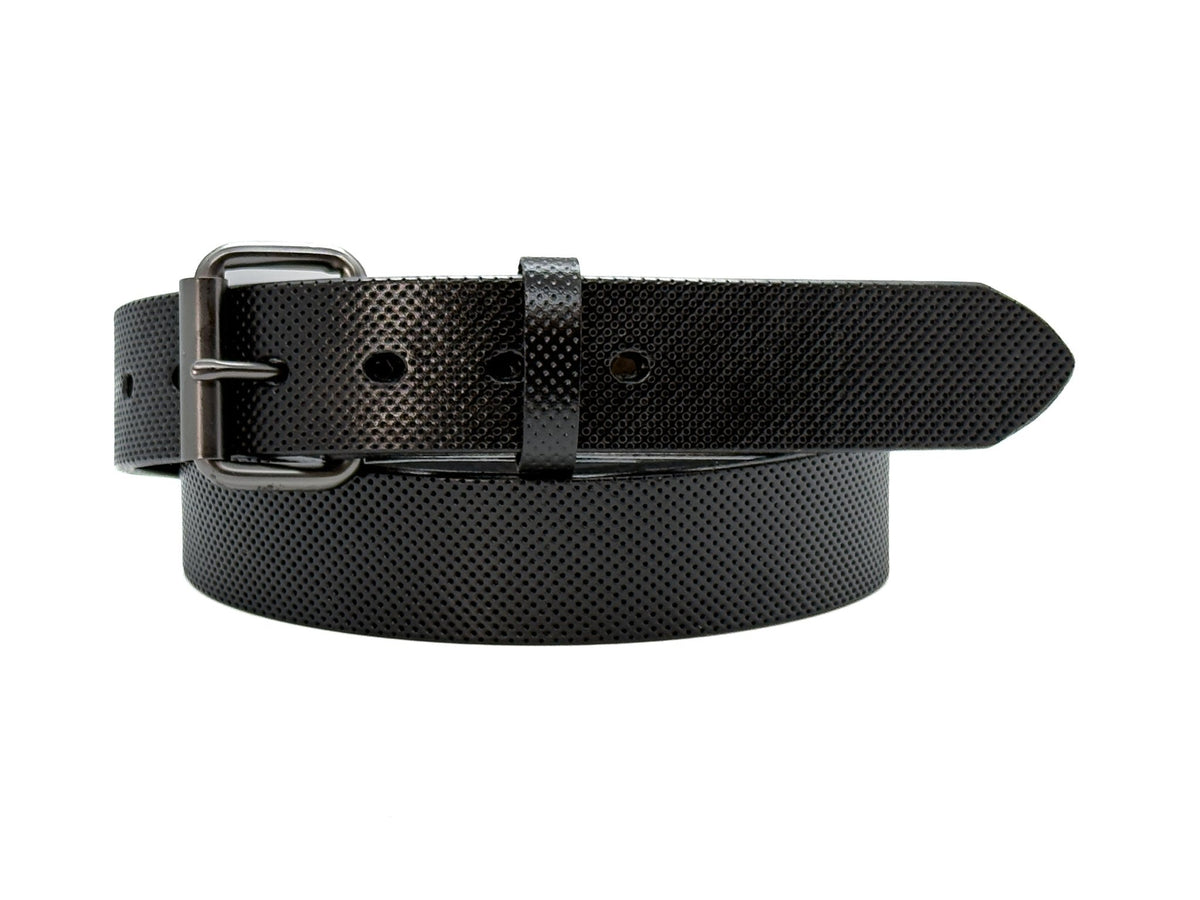 Full Grain Steer Hide Leather Perforated Design Belt 1.5" - 11oz - Made in USA - TheBeltShoppe.com
