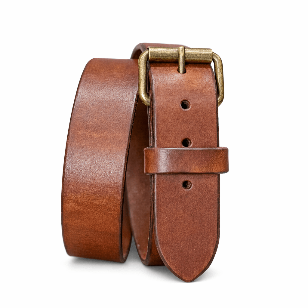 Harness Leather Belt 1.5"- Russet – 13–14oz Extra Thick - Made in USA - TheBeltShoppe.com