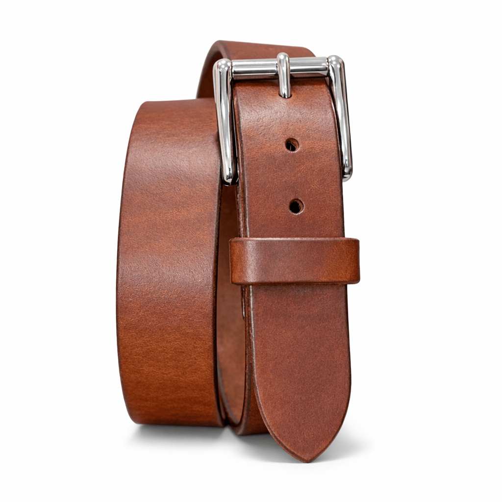 Harness Leather Belt 1.5"- Russet – 13–14oz Extra Thick - Made in USA - TheBeltShoppe.com