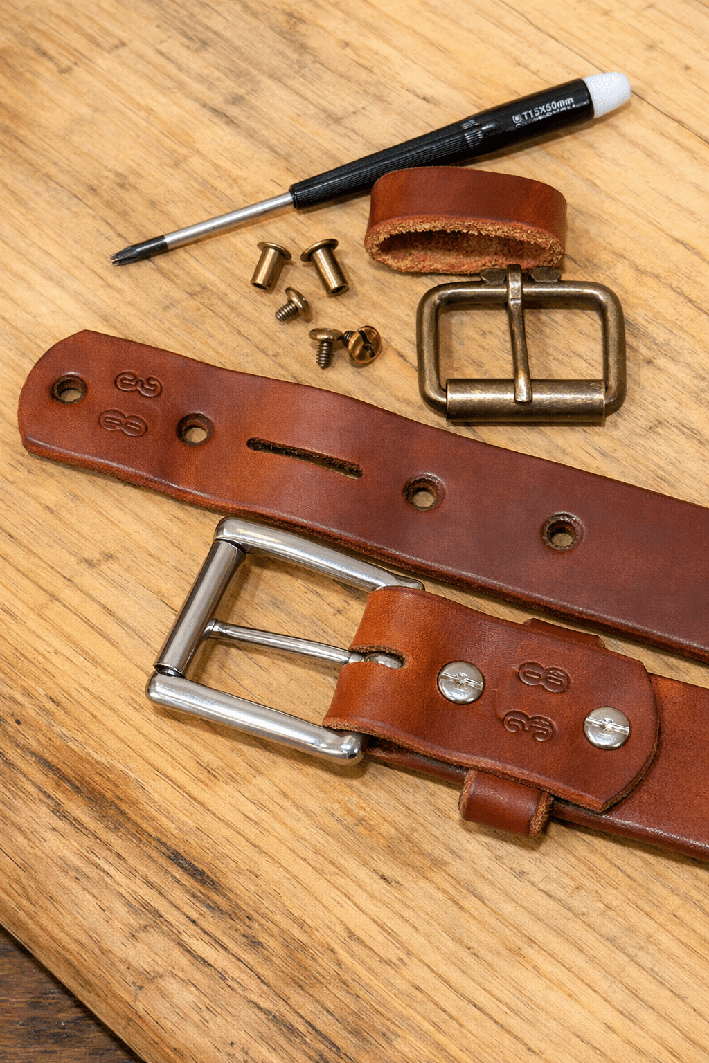 Harness Leather Belt 1.5"- Russet – 13–14oz Extra Thick - Made in USA - TheBeltShoppe.com