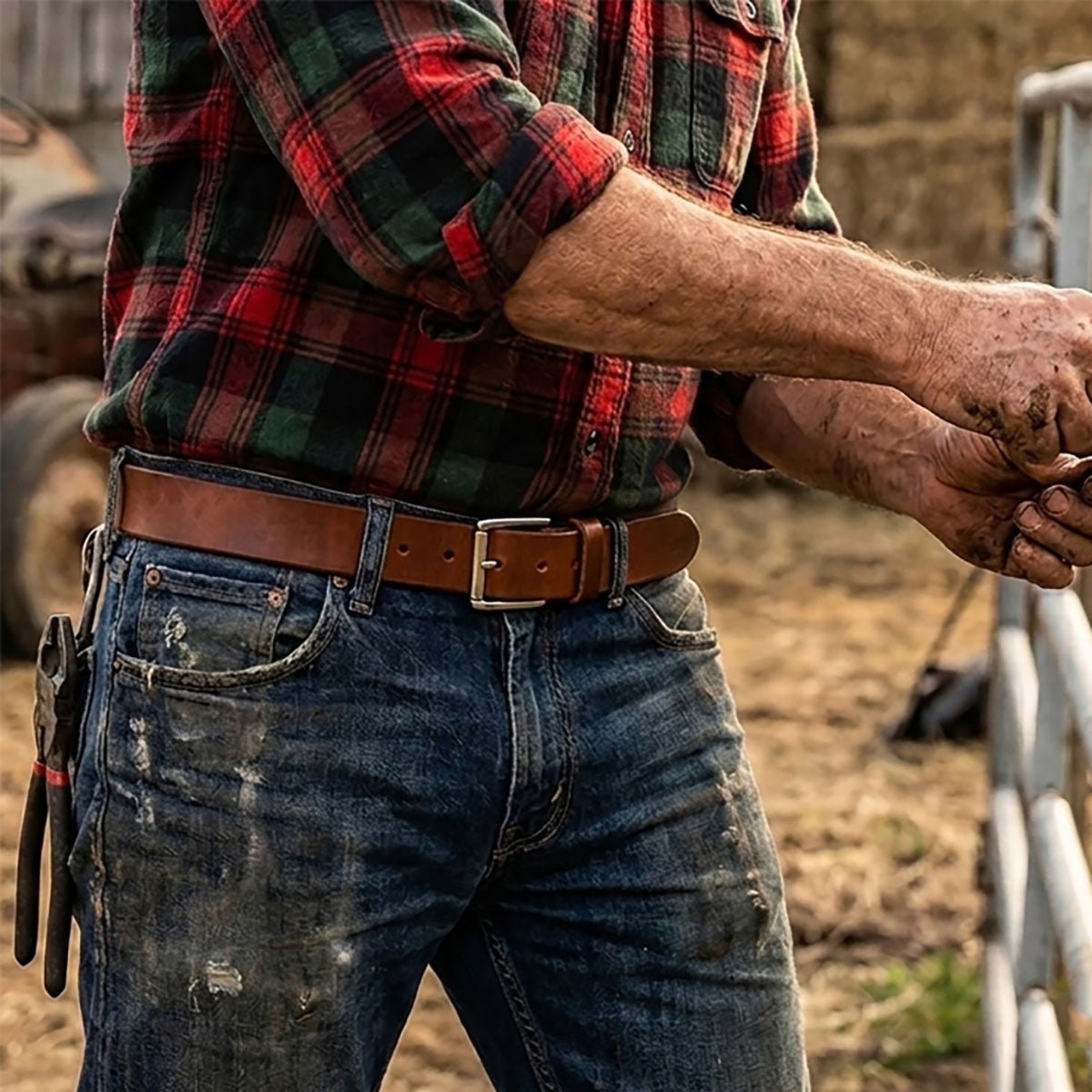 Harness Leather Belt 1.5"- Russet – 13–14oz Extra Thick - Made in USA - TheBeltShoppe.com