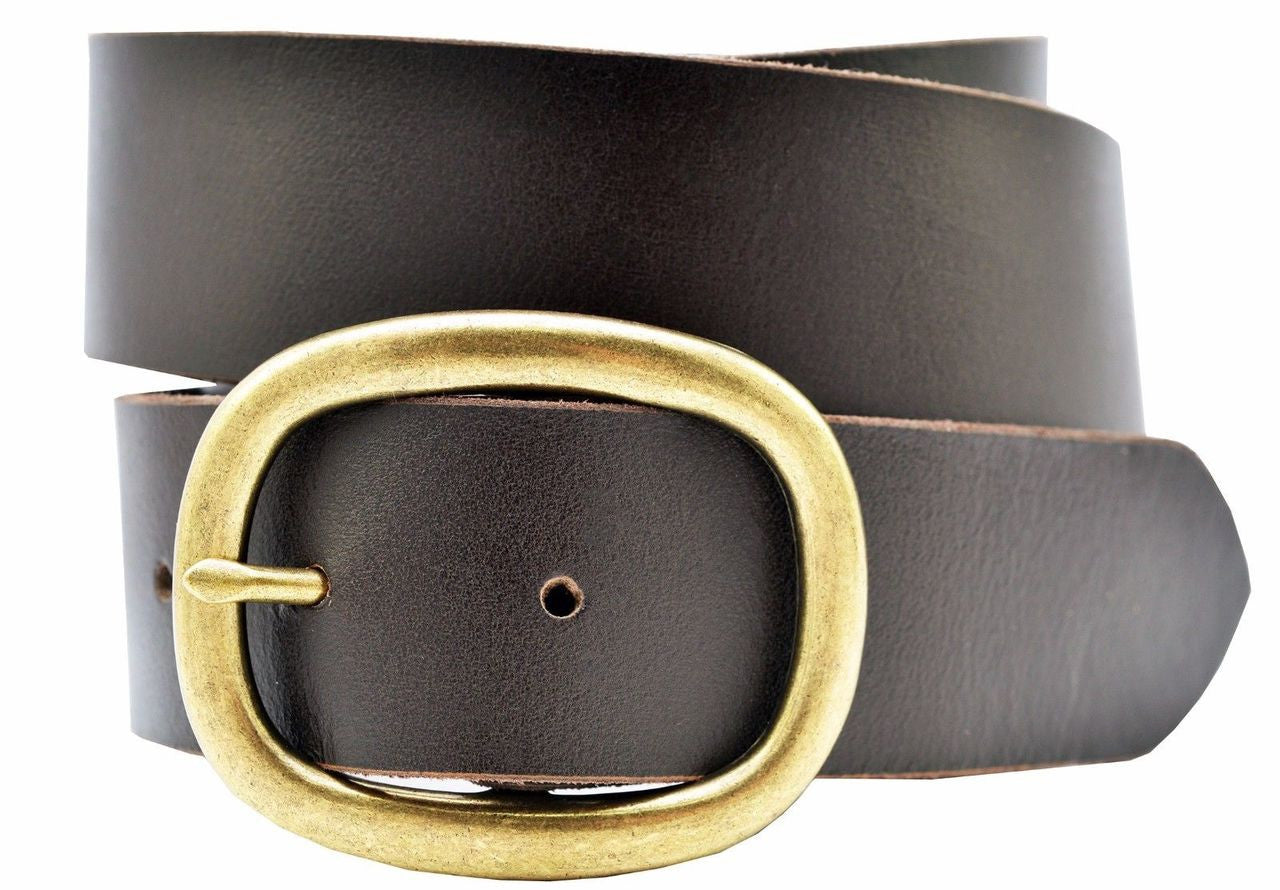 Full Grain Solid Cowhide Leather Belt - Brown - TBS2750-200