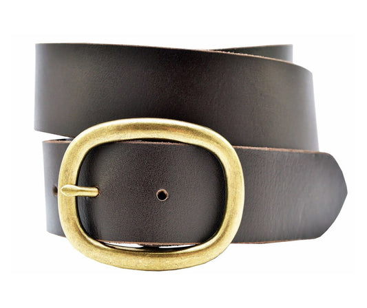 Full Grain Solid Cowhide Leather Belt - Brown - TBS2750-200