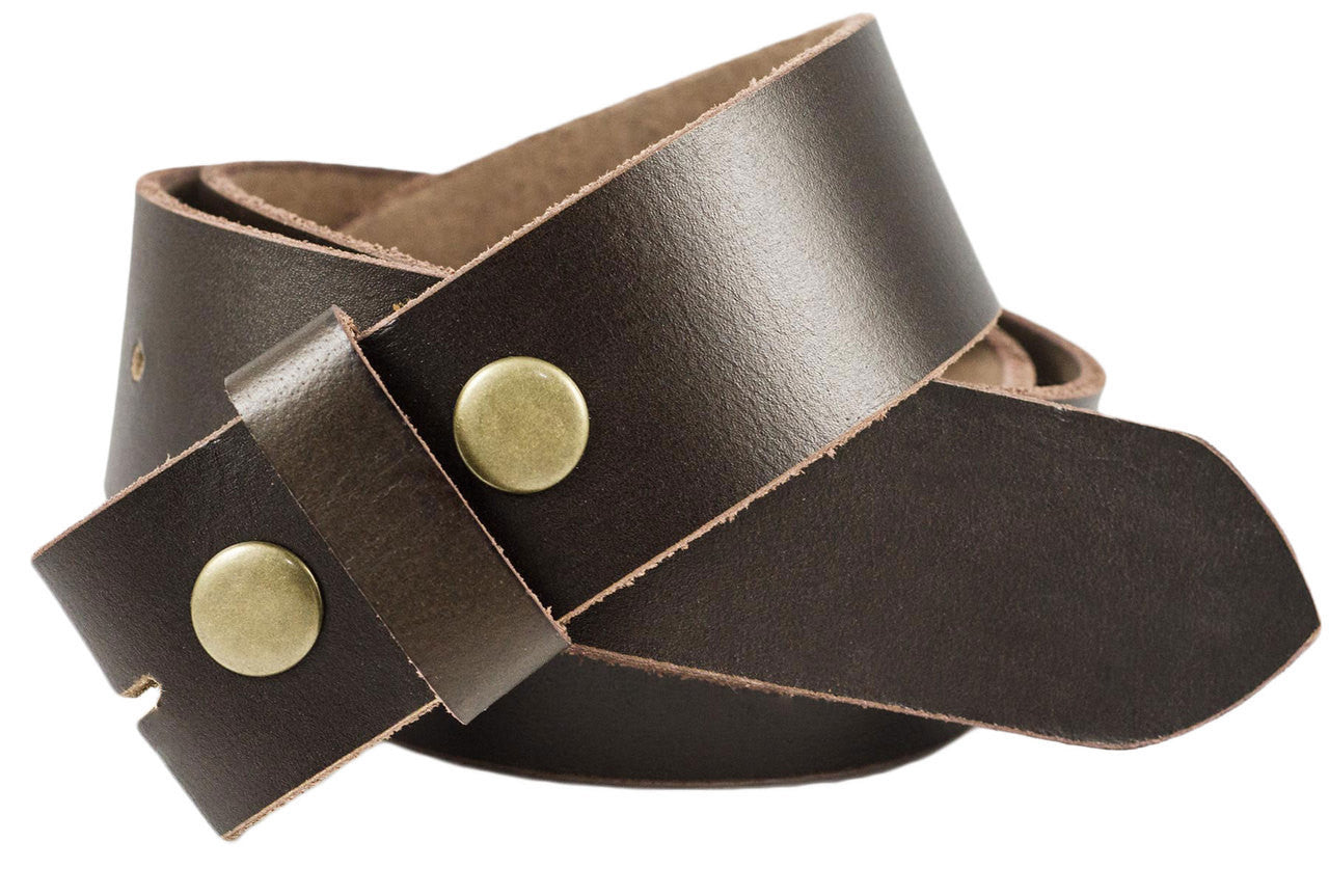 Full Grain Solid Cowhide Leather Belt - Brown - TBS3202-200