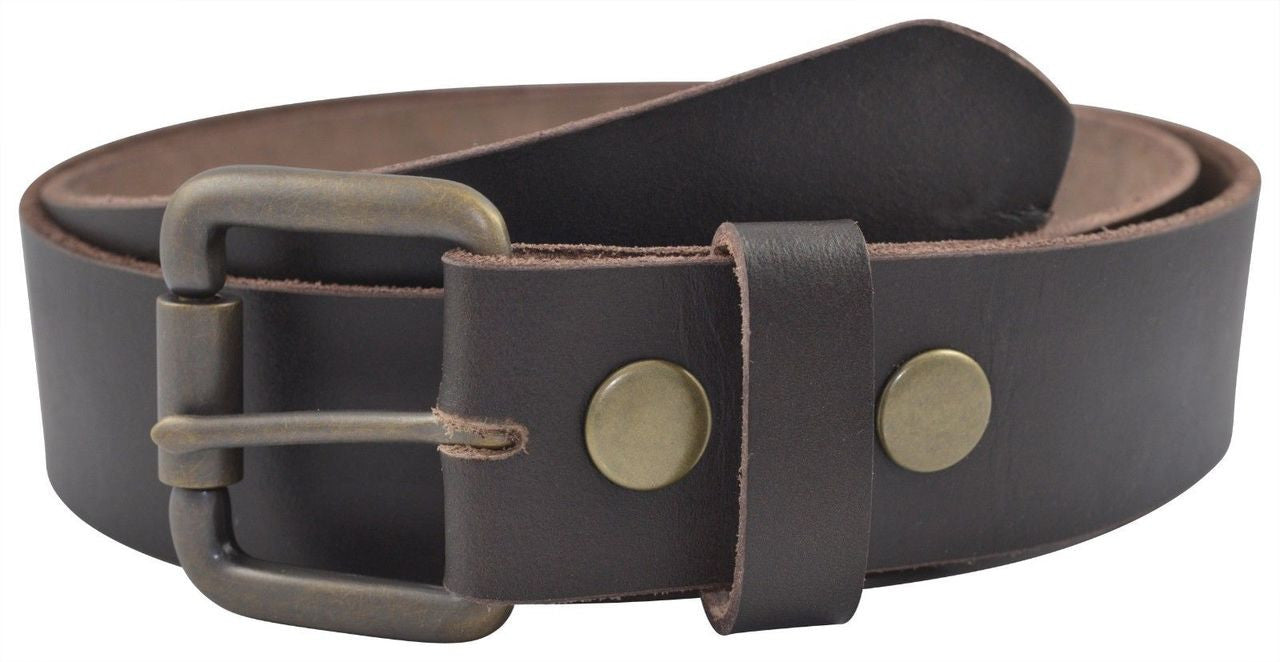 Full Grain Solid Cowhide Leather Belt - Brown - TBS3245-200