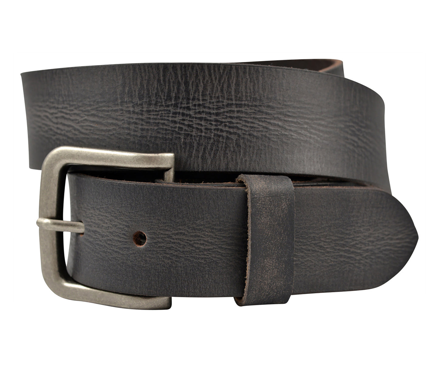 Vintage Full Grain Buffalo Solid Leather Belt - Black - TBS4010-001