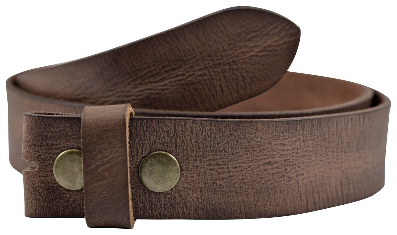 Vintage Full Grain Buffalo Leather Belt - Brown - TBS4115-200