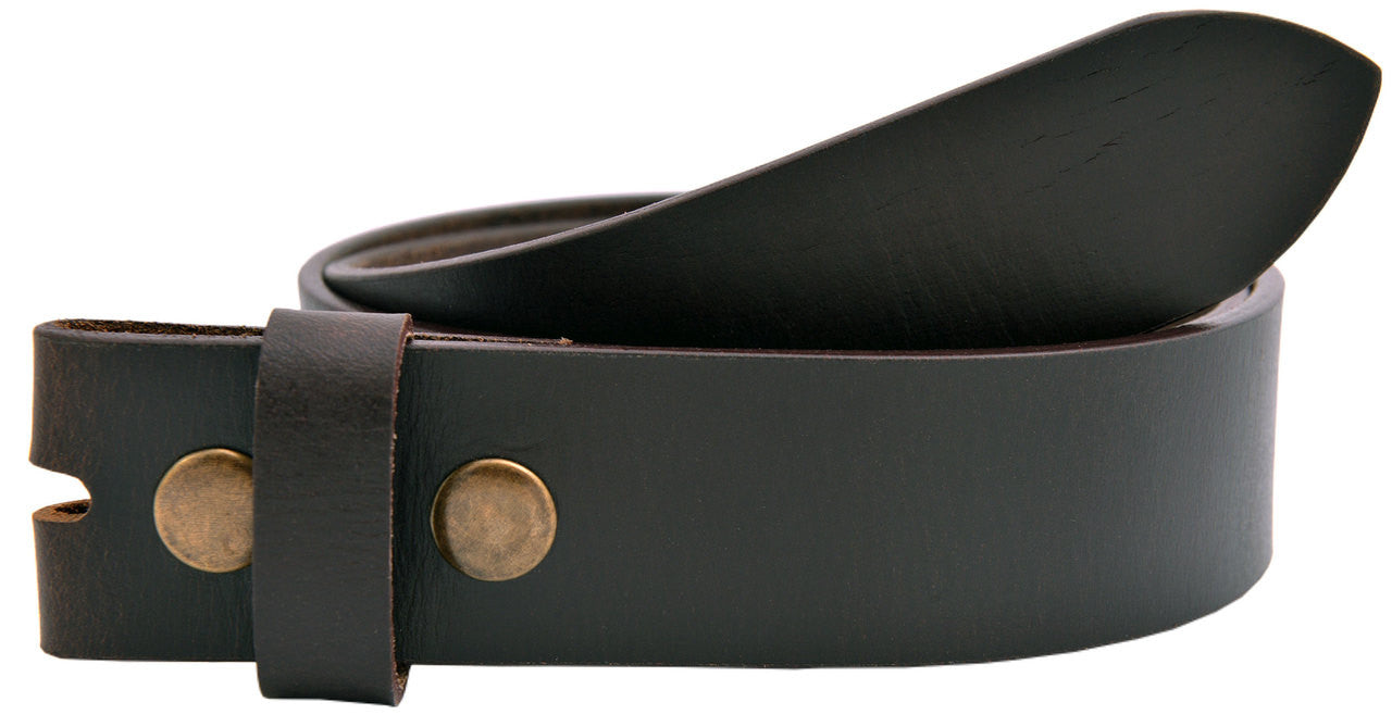 Full Grain Solid Leather Belt Strap - Brown - TBS5500-200