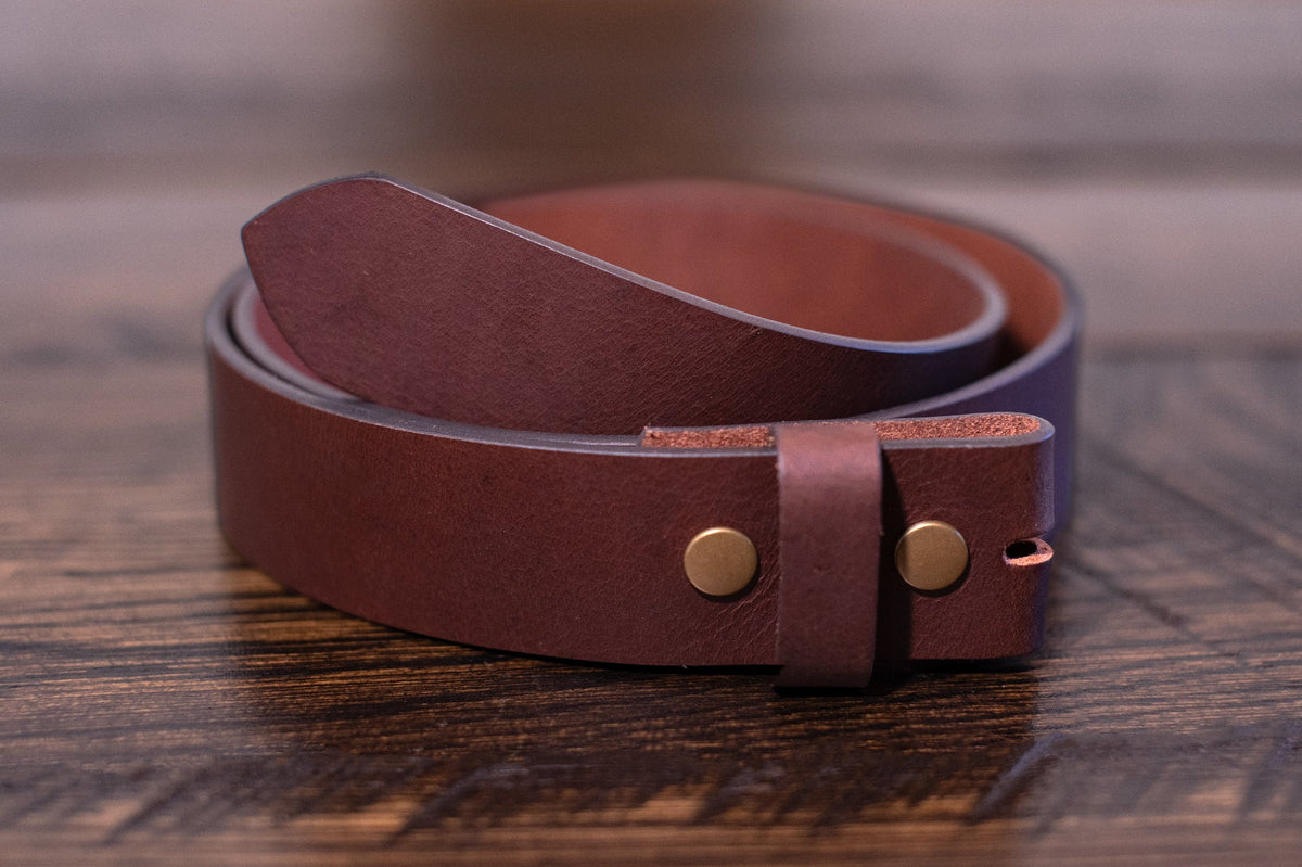 The 14'er: Oil Tanned Buffalo Leather Belt Strap - 1.5" - TheBeltShoppe.com