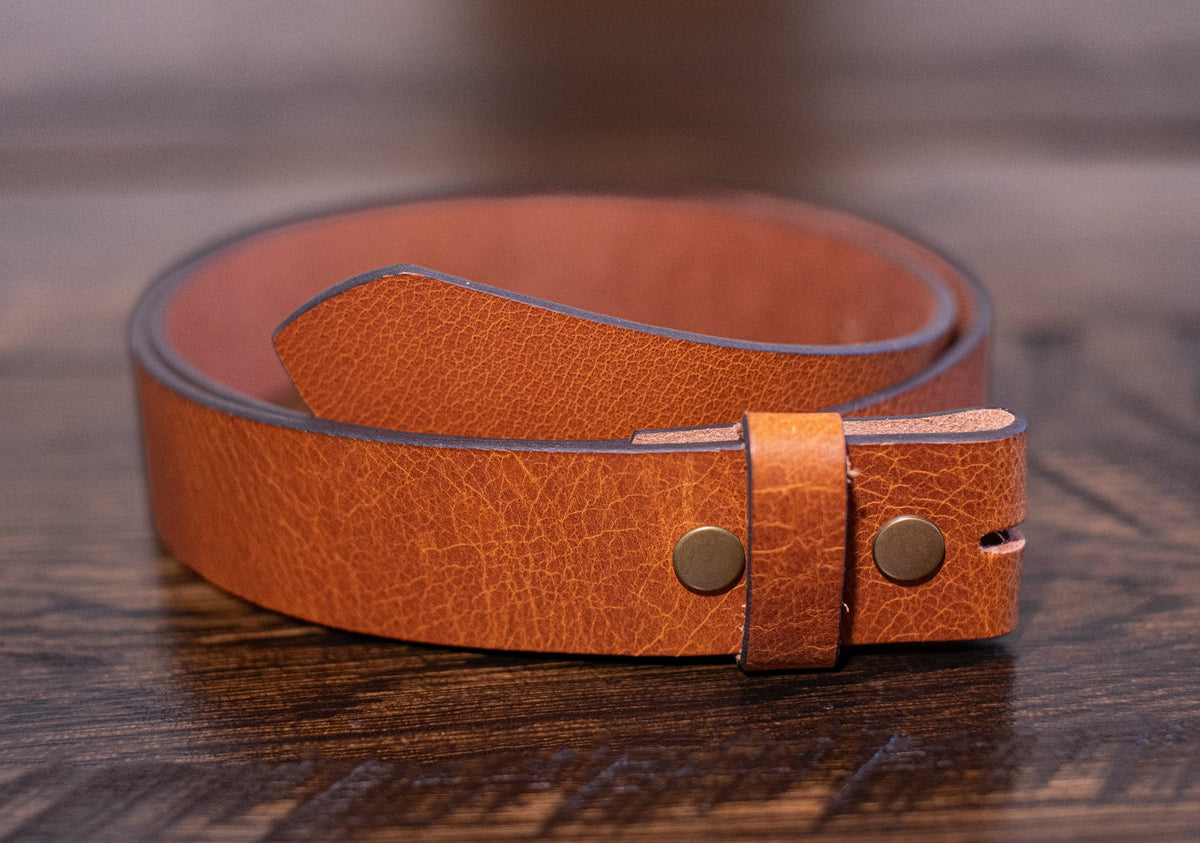 The 14'er: Oil Tanned Buffalo Leather Belt Strap - 1.5" - TheBeltShoppe.com