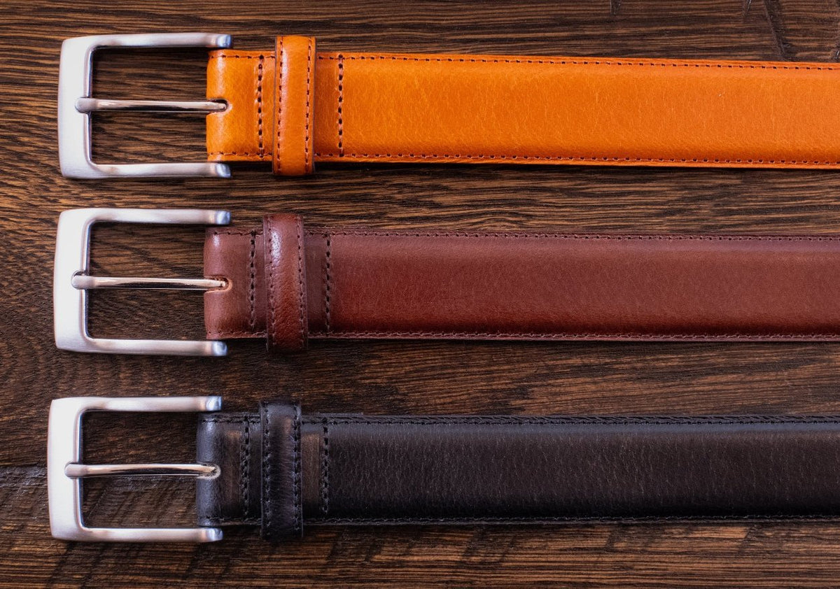 The Aspen: Buffalo Leather Dress Belt, Smooth Finish - 1.25" - TheBeltShoppe.com