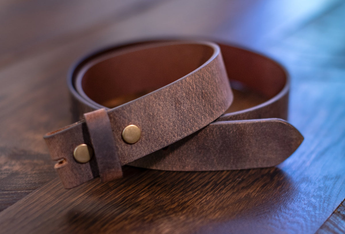 The Breckenridge: Full Grain Buffalo Leather Crazy Horse Finish Belt - 1.5" - TheBeltShoppe.com