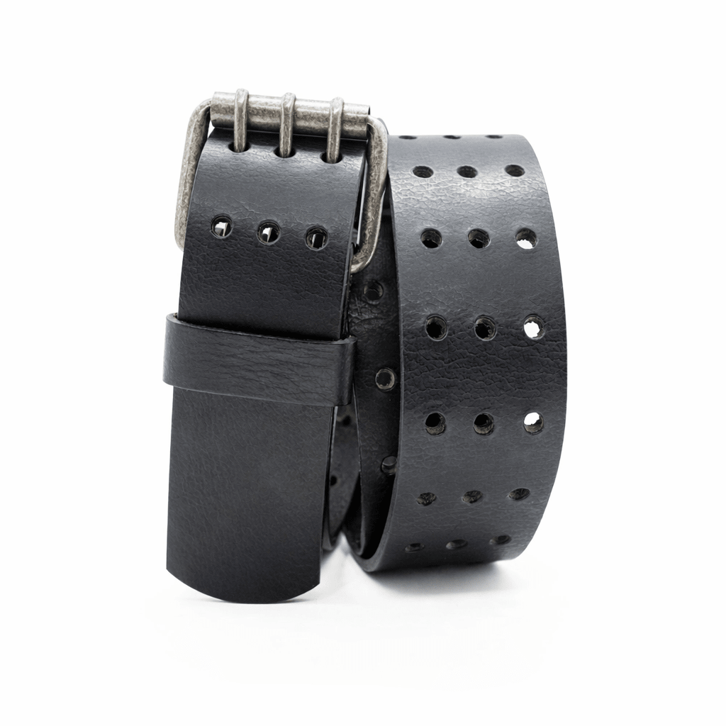 The Bronco: Triple Prong Buffalo Leather Belt - 1.75" - TheBeltShoppe.com
