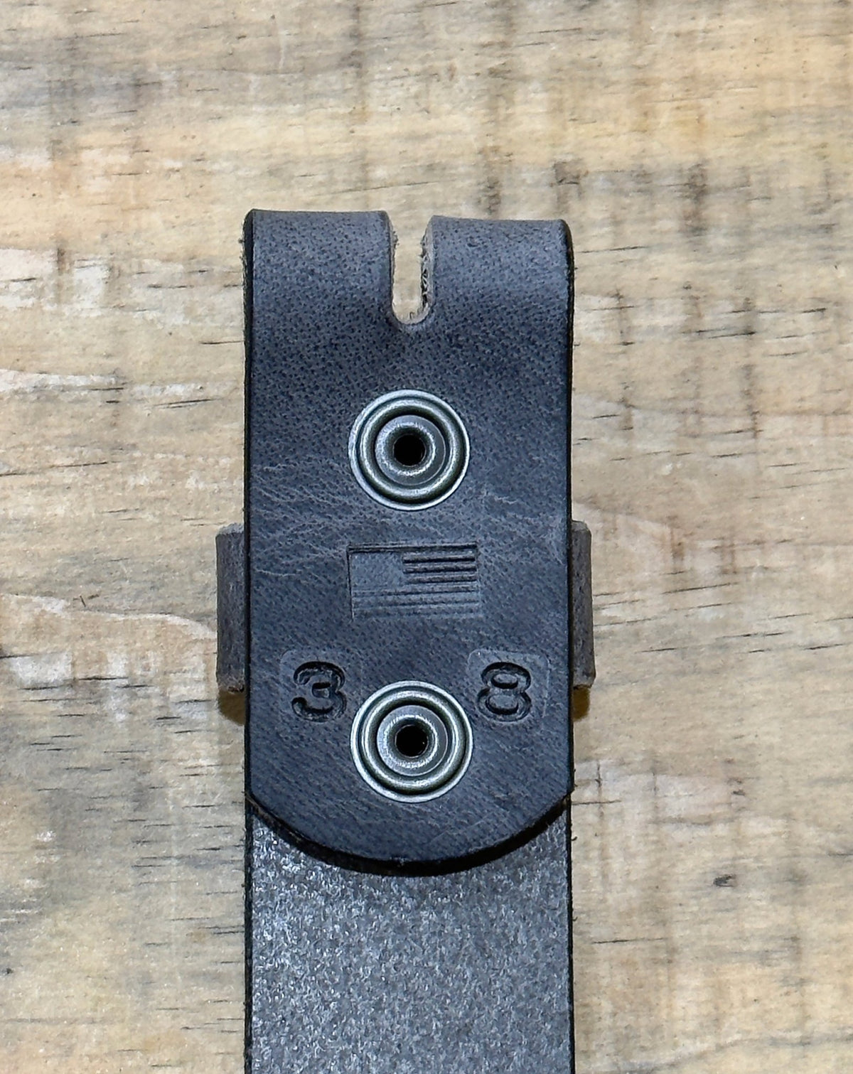 The Buffalo: Crazy Horse Leather Belt Strap, Gray - 1.5" Wide - TheBeltShoppe.com