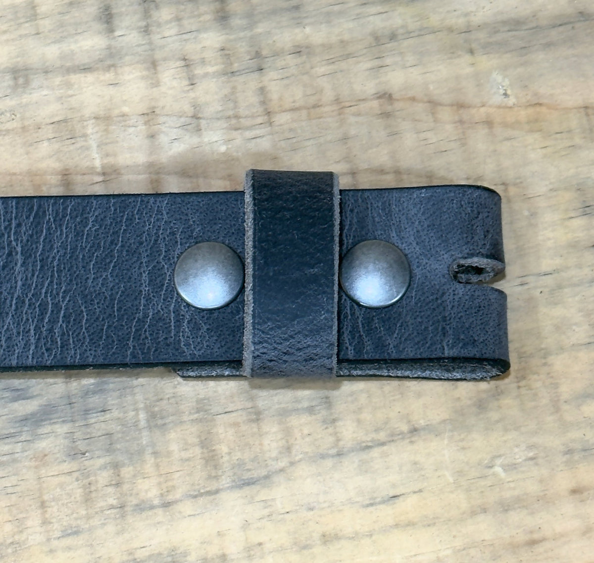 The Buffalo: Crazy Horse Leather Belt Strap, Gray - 1.5" Wide - TheBeltShoppe.com