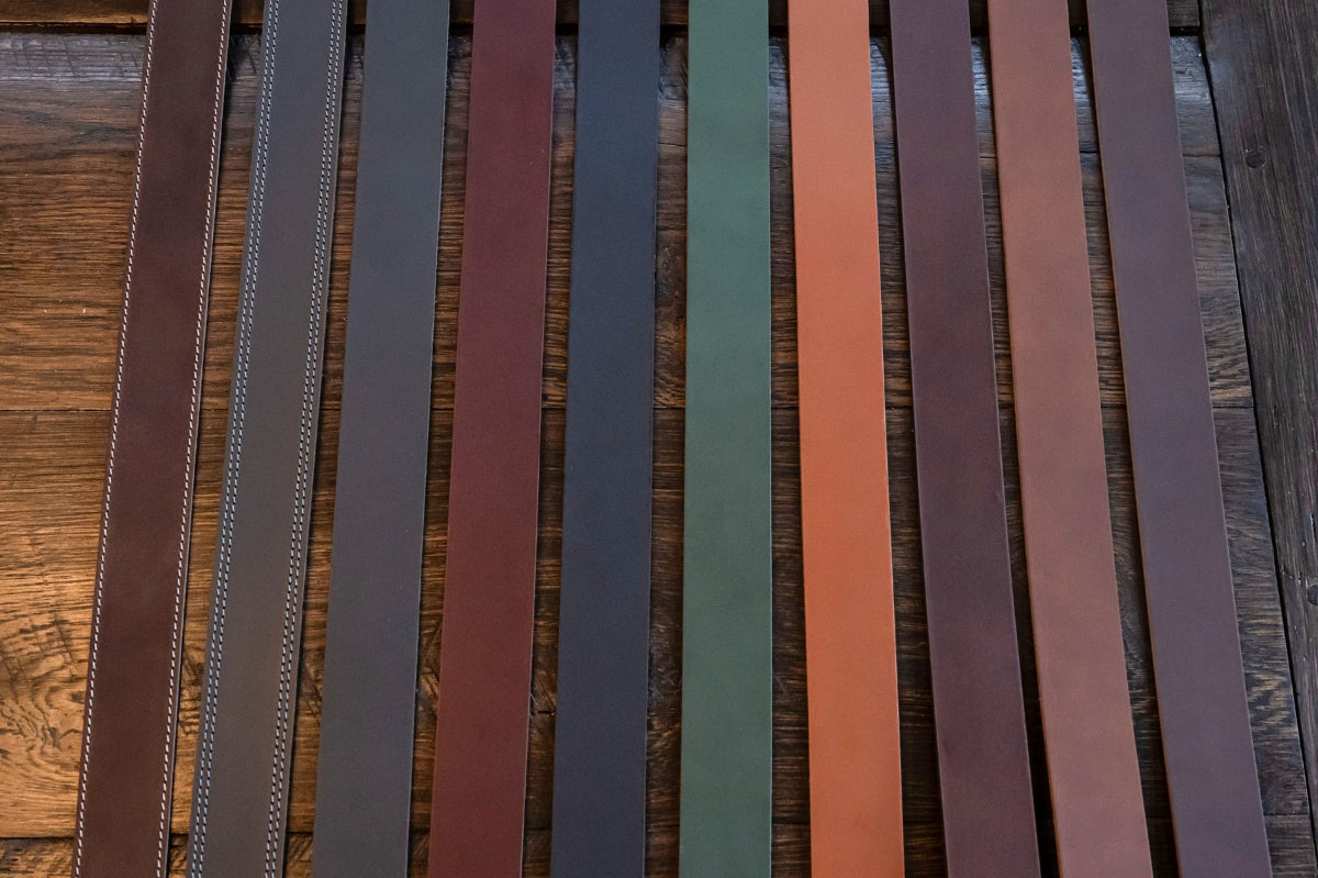 The Canyon: Pull - Up Buffalo Leather Belt Strap 1.5" - TheBeltShoppe.com