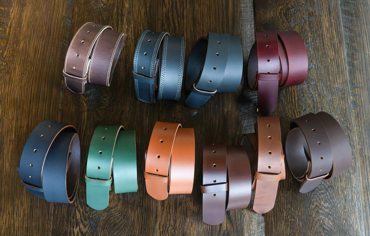 The Canyon: Pull - Up Buffalo Leather Belt Strap 1.5" - TheBeltShoppe.com