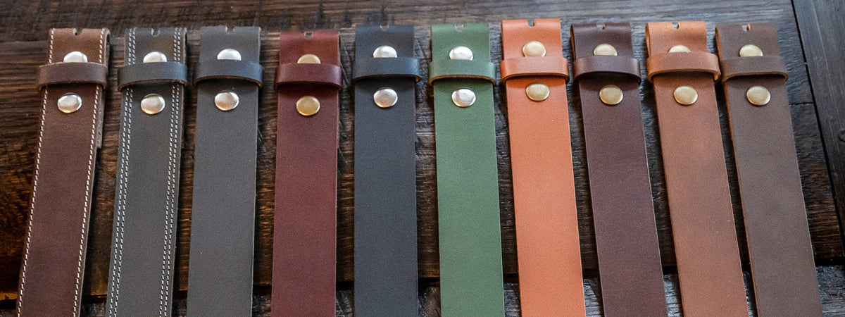 The Canyon: Pull - Up Buffalo Leather Belt Strap 1.5" - TheBeltShoppe.com
