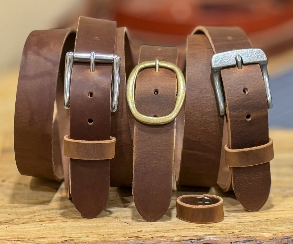 The Crazy Horse: Full Grain Buffalo Crazy Horse Finish Leather Belt – Golden Brown 1.5” - TheBeltShoppe.com