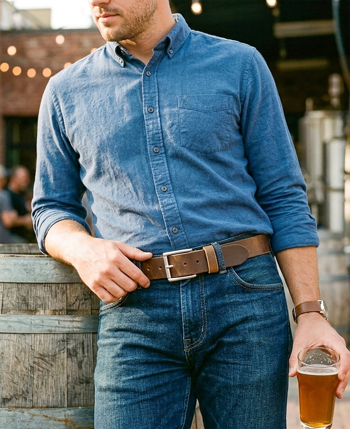The Crazy Horse: Full Grain Buffalo Crazy Horse Finish Leather Belt – Golden Brown 1.5” - TheBeltShoppe.com